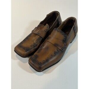 Verde Leather Shoes Women's Size 8 Brown Italy